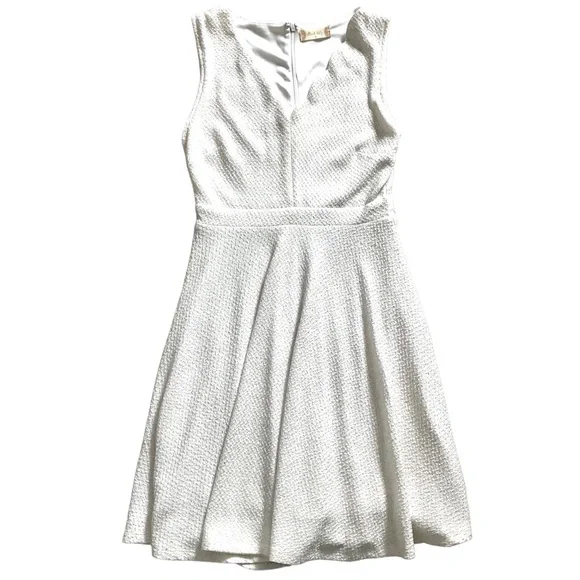 Altar’d State Women’s Sleeveless Scallop V-Neck Knit Skater Dress, White Small - Picture 6 of 11